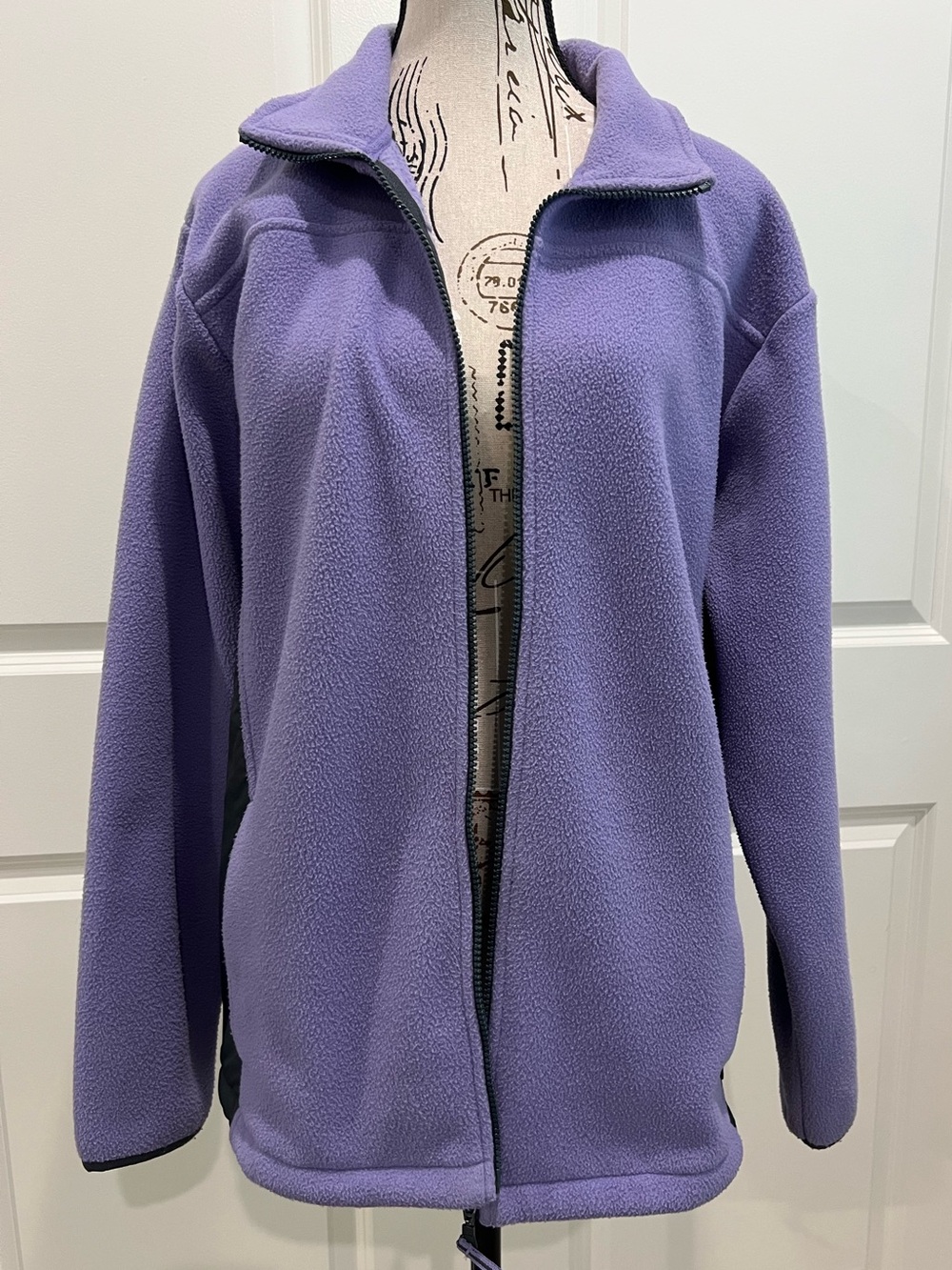 Athletic Works Lavender Fleece Zip Jacket, XL